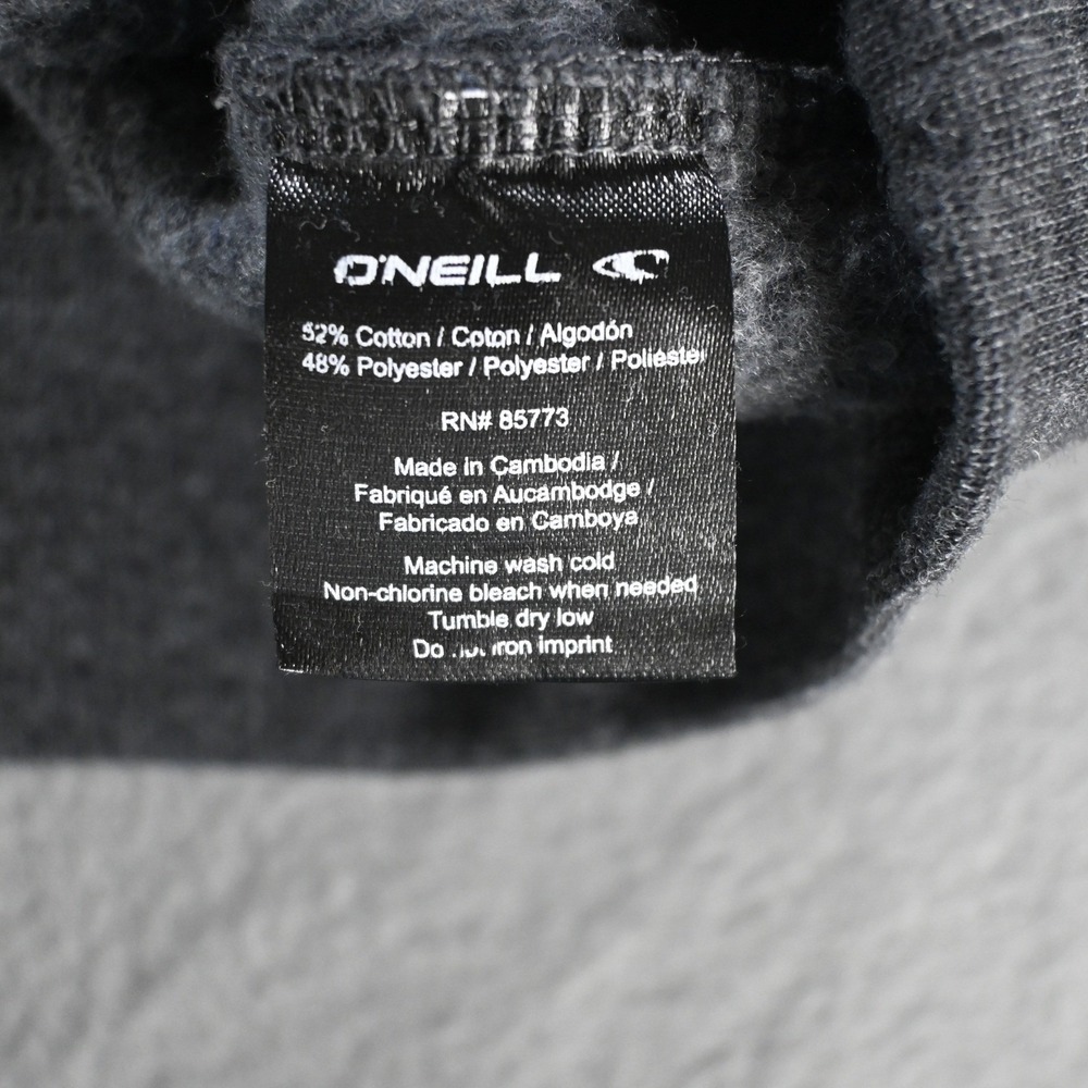 O'Neill Mens Surf Company Graphic Fleece Sweatshirt Size M Charcoal Gray Heather - Picture 5 of 7